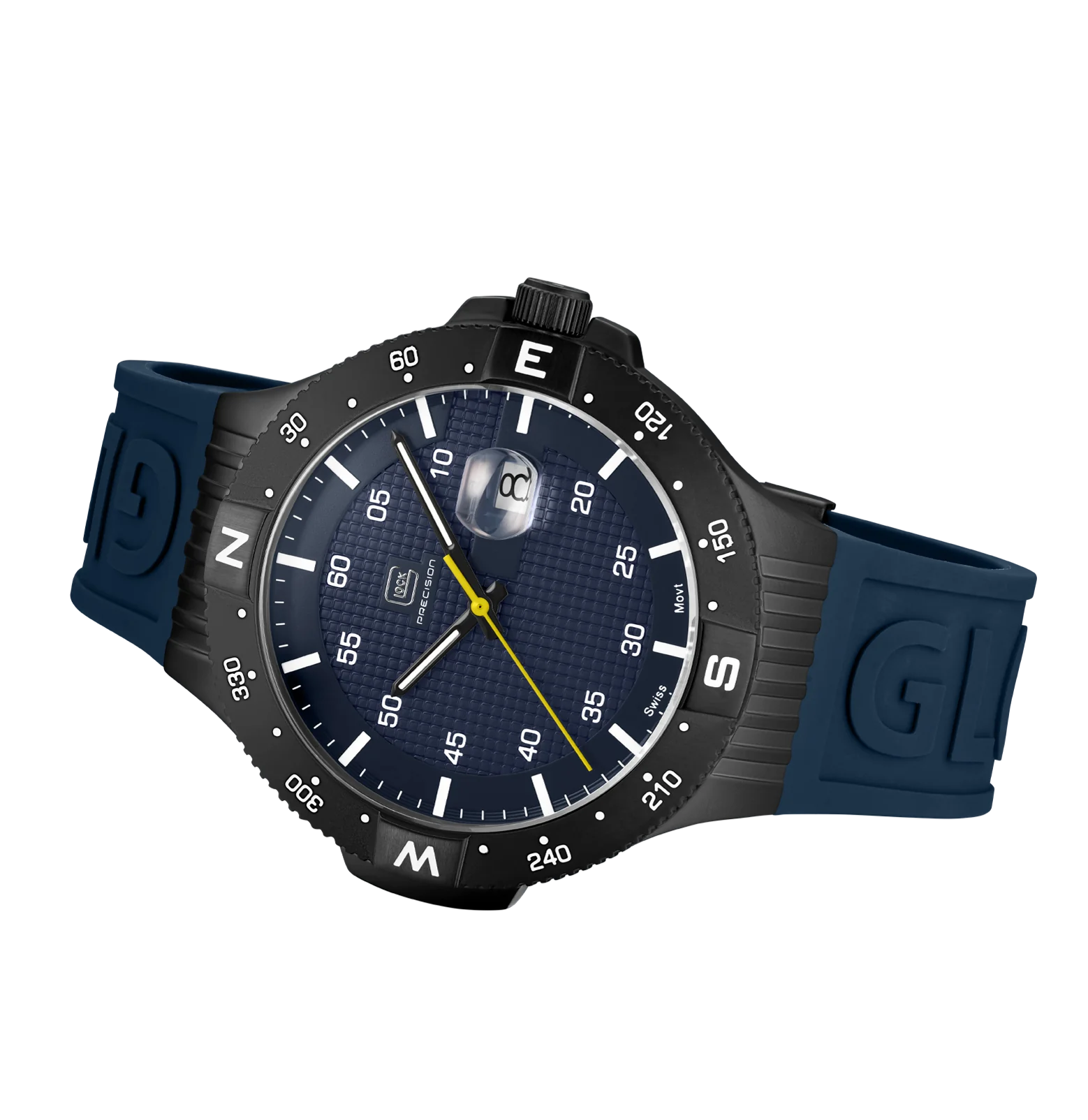 Men's Glock Watch With Dark Blue Strap And Dark Blue Face And Gunmetal Case GW-15-2-22 - Image 5