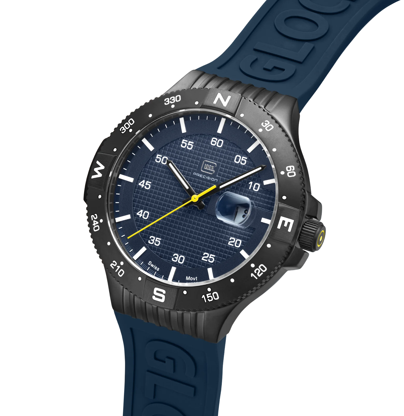 Men's Glock Watch With Dark Blue Strap And Dark Blue Face And Gunmetal Case GW-15-2-22 - Image 6