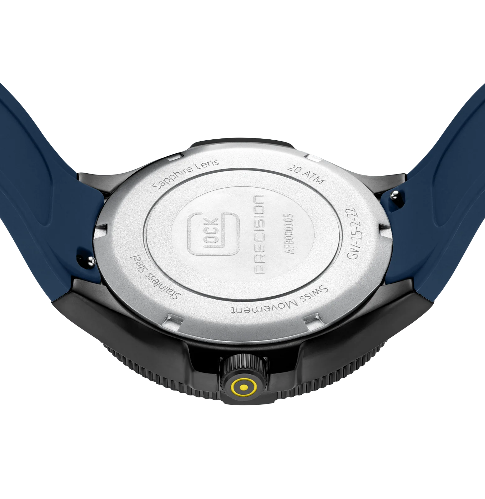 Men's Glock Watch With Dark Blue Strap And Dark Blue Face And Gunmetal Case GW-15-2-22 - Image 8