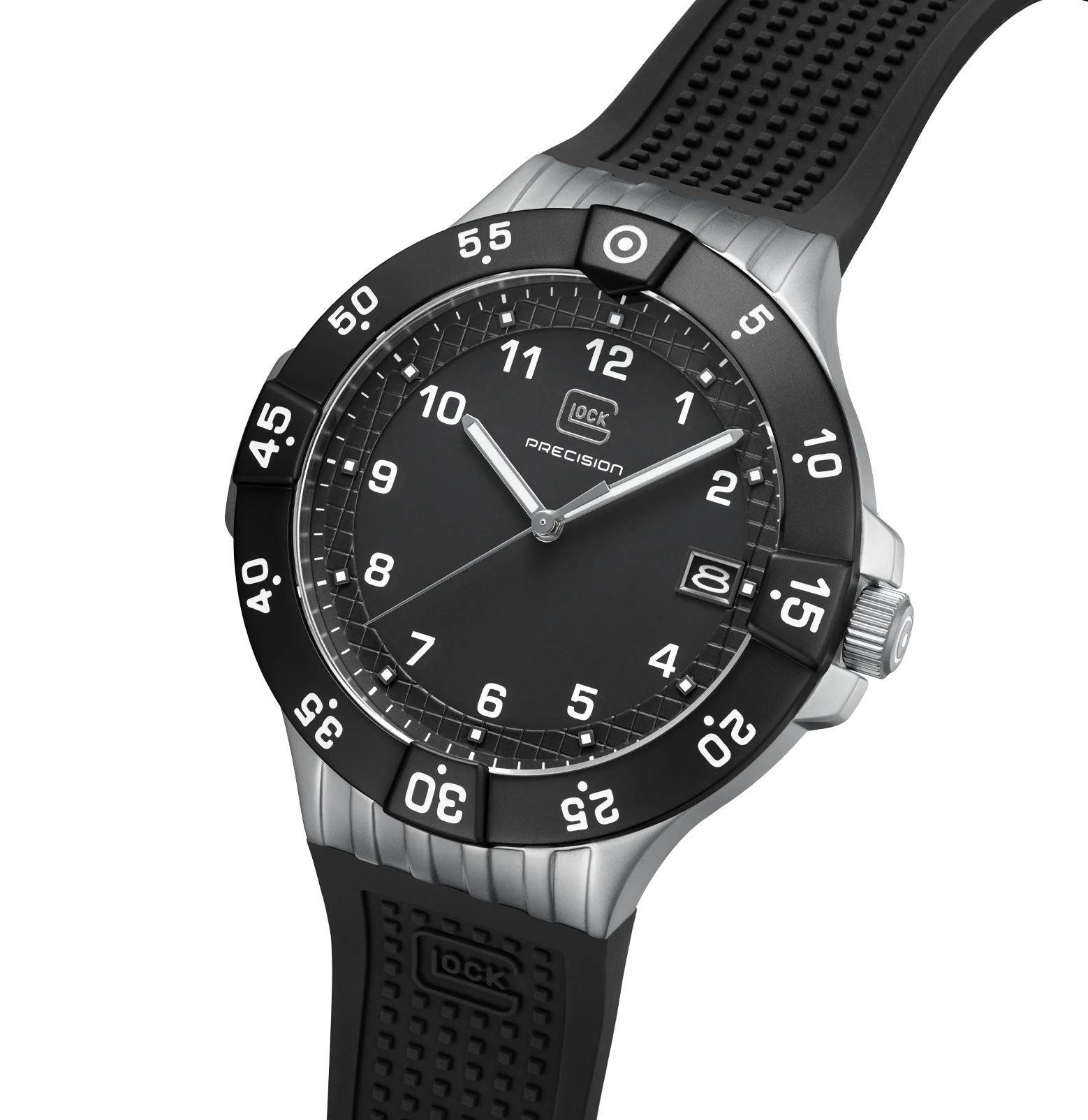 Men's Glock Watch With Black Strap And Black Face GW-15-6-22 - Image 5
