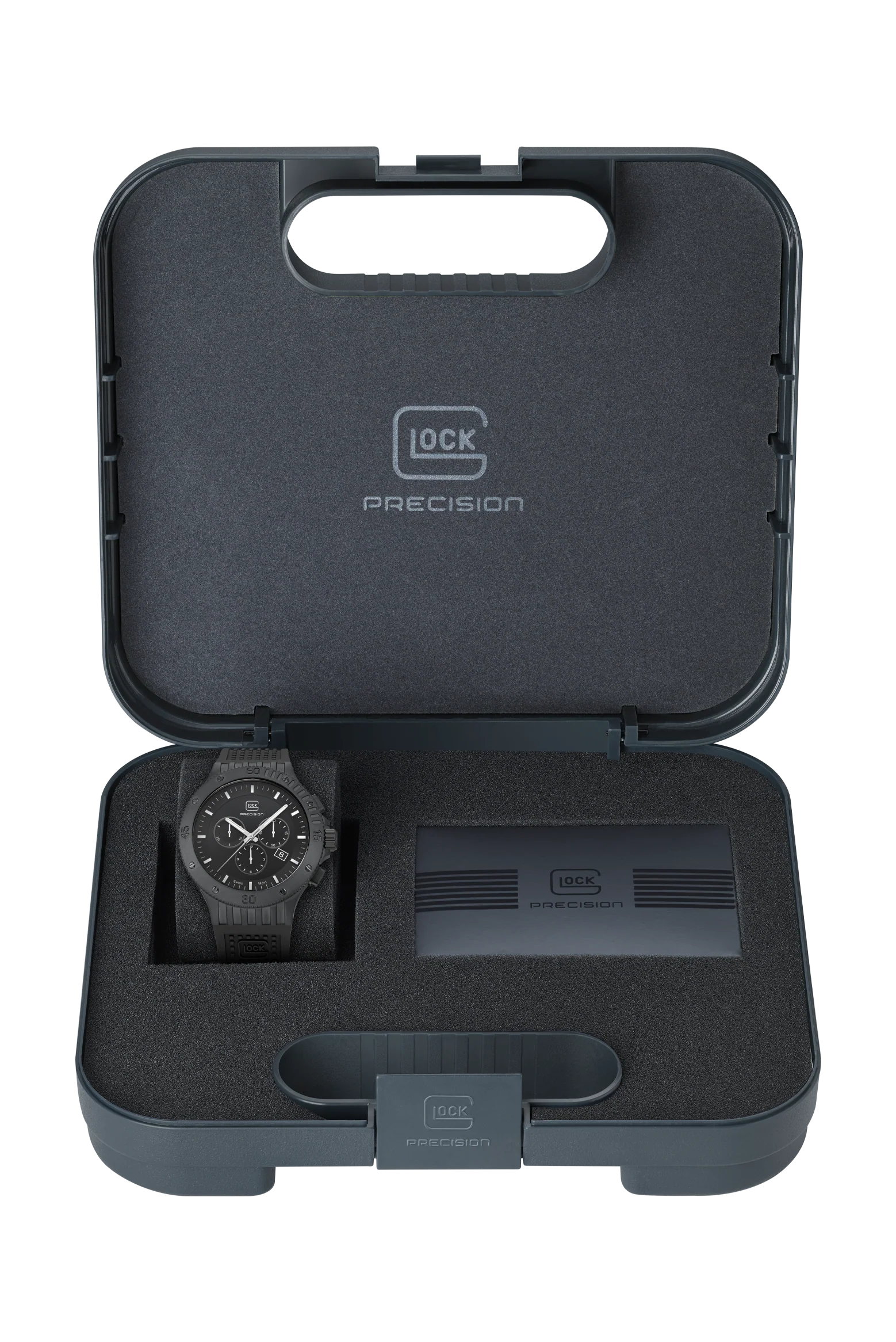 Men's Glock Watch With Black Strap, Black Face And Black Case GW