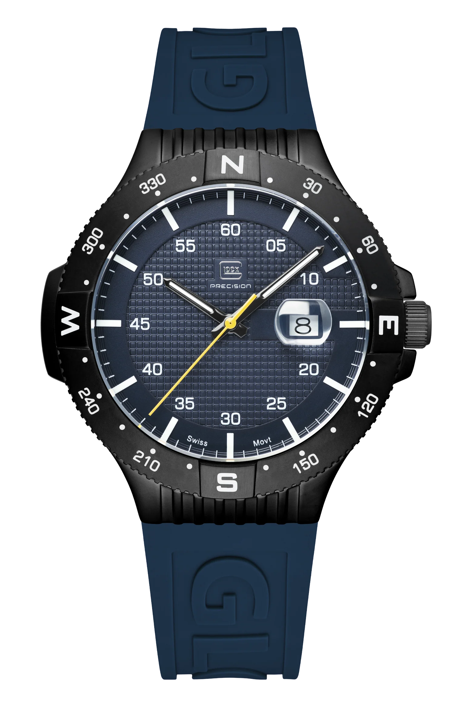 Men's Glock Watch With Dark Blue Strap And Dark Blue Face And Gunmetal Case GW-15-2-22